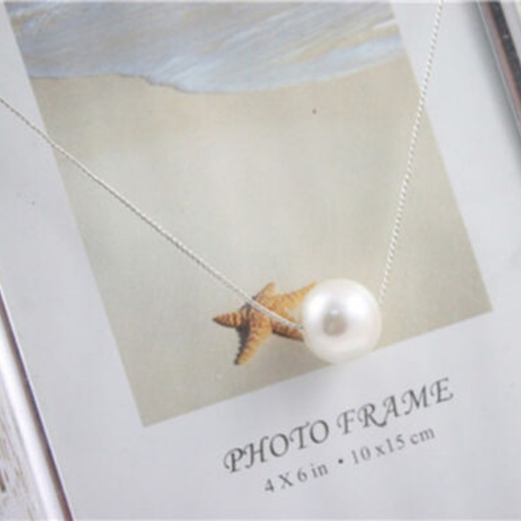 3 for $20 Women Silver Pearl Choker Necklace New - Picture 2 of 2